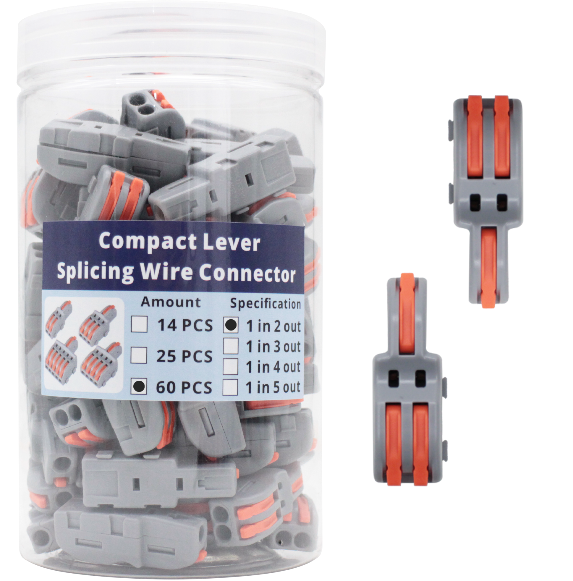MAKERELE multi-port lever wire connectors for branch wiring and splicing