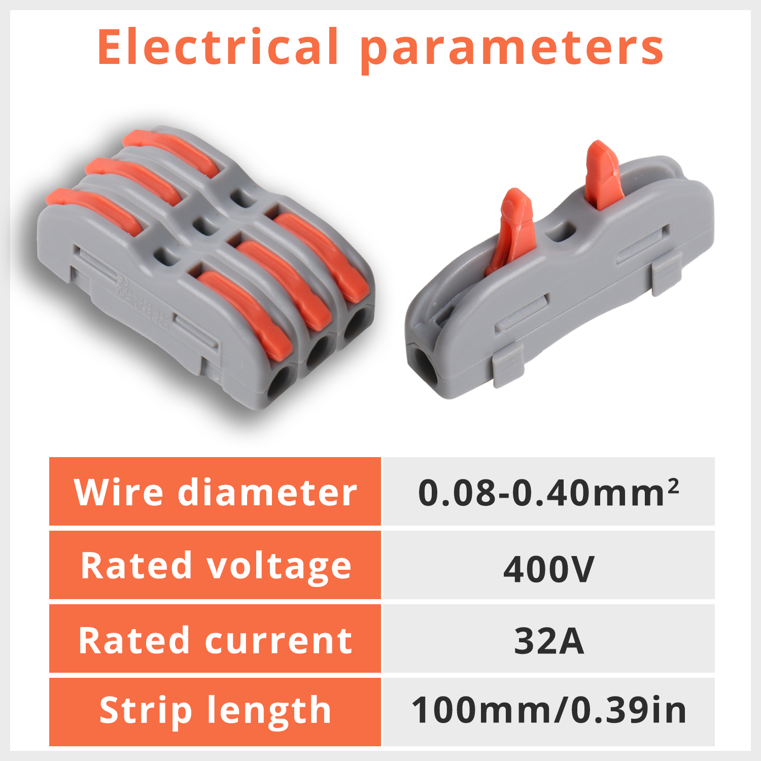 MAKERELE inline lever wire connectors for 1 in 1 out electrical splicing
