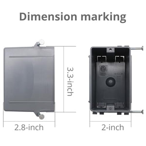 MAKERELE New Work Round Electrical Box 1-Gang 20.3 Cu.in PVC Round Outlet Box with Two Nails for Residential and Light Commercial Ceiling Box ETL Listed 1-pcak MAKERELE