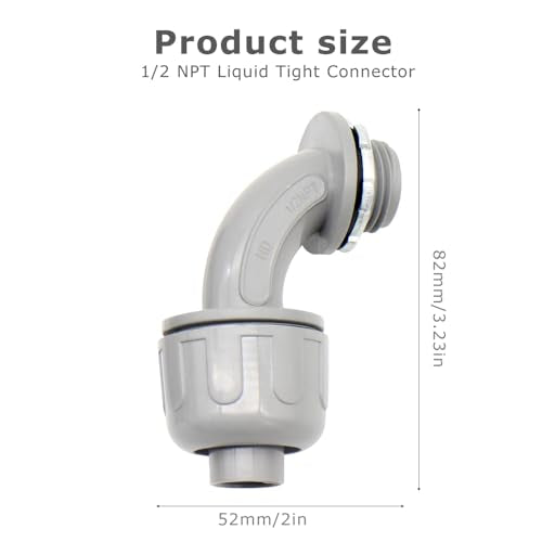 MAKERELE PVC Liquid Tight Connectors - Versatile Electrical Conduit Fittings MAKERELE