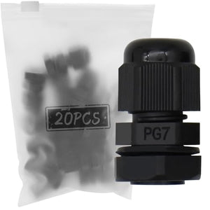 MAKERELE Cable Gland Plastic cable gland tool Nylon Waterproof IP68 Wire Glands Adjustable Locknut, with Gaskets MAKERELE