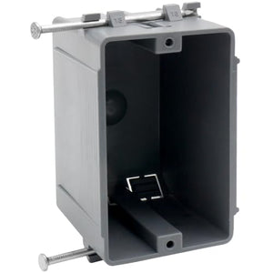 MAKERELE New Work Round Electrical Box 1-Gang 20.3 Cu.in PVC Round Outlet Box with Two Nails for Residential and Light Commercial Ceiling Box ETL Listed 1-pcak MAKERELE