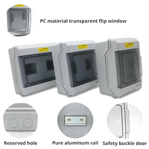 MAKERELE Outdoor Circuit Breaker Box Power IP66 PC/ABS Waterproof Distribution Protection Box MAKERELE