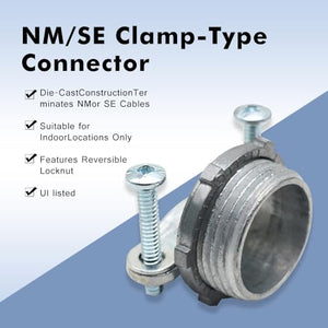 MAKERELE clamp type cable connectors for electrical box knockouts
