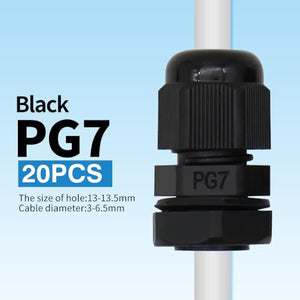 MAKERELE Cable Gland Plastic cable gland tool Nylon Waterproof IP68 Wire Glands Adjustable Locknut, with Gaskets MAKERELE