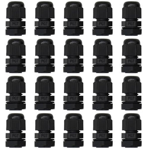 MAKERELE Cable Gland Plastic cable gland tool Nylon Waterproof IP68 Wire Glands Adjustable Locknut, with Gaskets MAKERELE