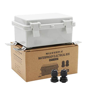 MAKERELE Waterproof Junction Box Outdoor Junction Box ABS Plastic Waterproof Universal Electrical Project Box MAKERELE