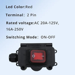 MAKERELE Inline Cord Switch AC 20A-125V 16A-250V Inline Power Switch Mountable Waterproof Electrical On Off Switch MAKERELE
