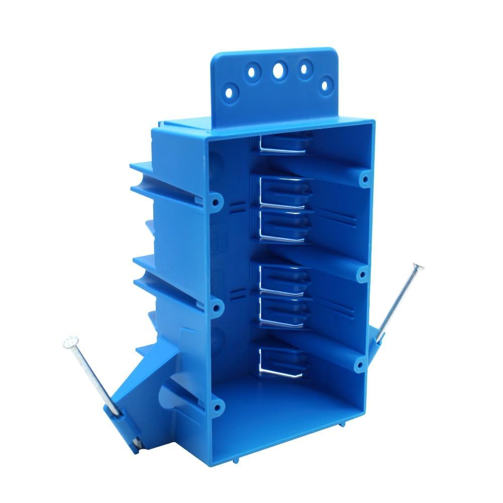 MAKERELE blue 3-gang 44 cu. in. nail-on electrical box, 1-pack