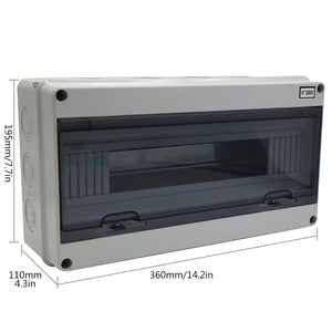 MAKERELE IP65 Waterproof Distribution Protection Box, ABS Plastic Transparent Cover, Outdoor Distribution Box for Indoor Wall Circuit Breaker MKHT-Way Series Makerele