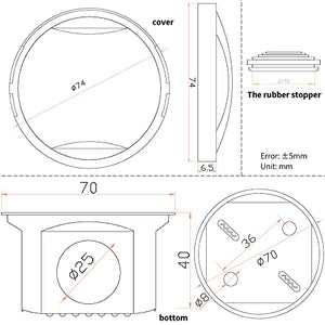 MAKERELE ABS Plastic Waterproof Dustproof Electrical Junction Box Universal Waterproof Enclosure for Electronics MAKERELE