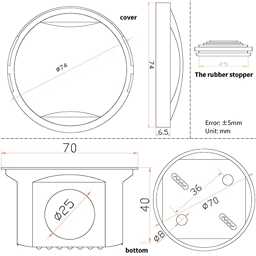 MAKERELE ABS Plastic Waterproof Dustproof Electrical Junction Box Universal Waterproof Enclosure for Electronics MAKERELE