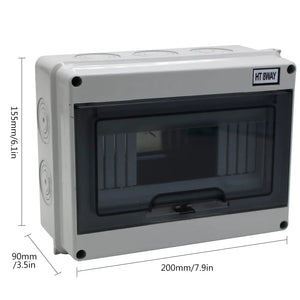 MAKERELE IP65 Waterproof Distribution Protection Box, ABS Plastic Transparent Cover, Outdoor Distribution Box for Indoor Wall Circuit Breaker MKHT-Way Series Makerele