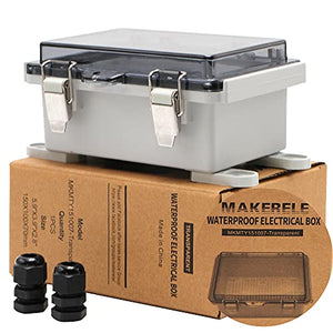 MAKERELE Waterproof Junction Box Outdoor Junction Box ABS Plastic Waterproof Universal Electrical Project Box MAKERELE