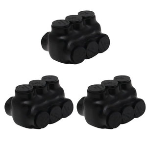 MAKERELE QMS D350 3-port insulated multi-tap connectors, 3-pack, SKU MK-QMS-D350-3-3PC