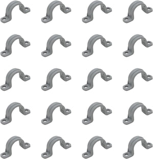 MAKERELE 1/2 inch PVC two-hole conduit straps, 20-pack