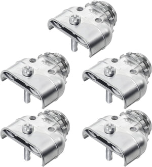 MAKERELE 3/8 inch flexible metal conduit duplex connectors, zinc die cast, 5-pack