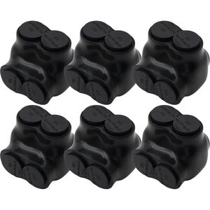 MAKERELE single-sided insulated multi-tap connector, 3/0-6 AWG, 2-port, 6-pack
