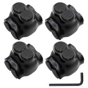 MAKERELE dual-sided insulated multi-tap connector with 3/16 in. hex key, 2-port, 2/0-6 AWG, 4-pack