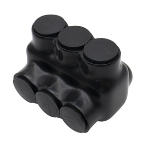 MAKERELE single-sided insulated multi-tap connector, 750-1/0 AWG, 3-port, 1-pack
