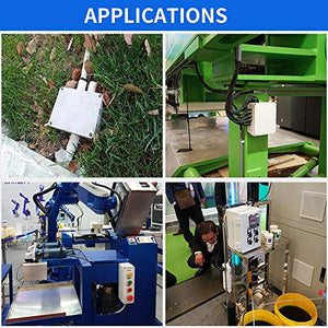 MAKERELE Outside Electrical Box Waterproof Grey IP67 Small Project ABS Plastic Case with 2 NPT Glands MAKERELE