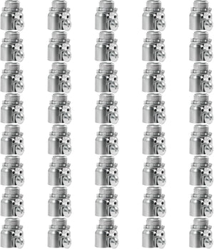 MAKERELE 3/8 inch zinc die-cast flexible metal conduit duplex connectors, screw type, 40-pack
