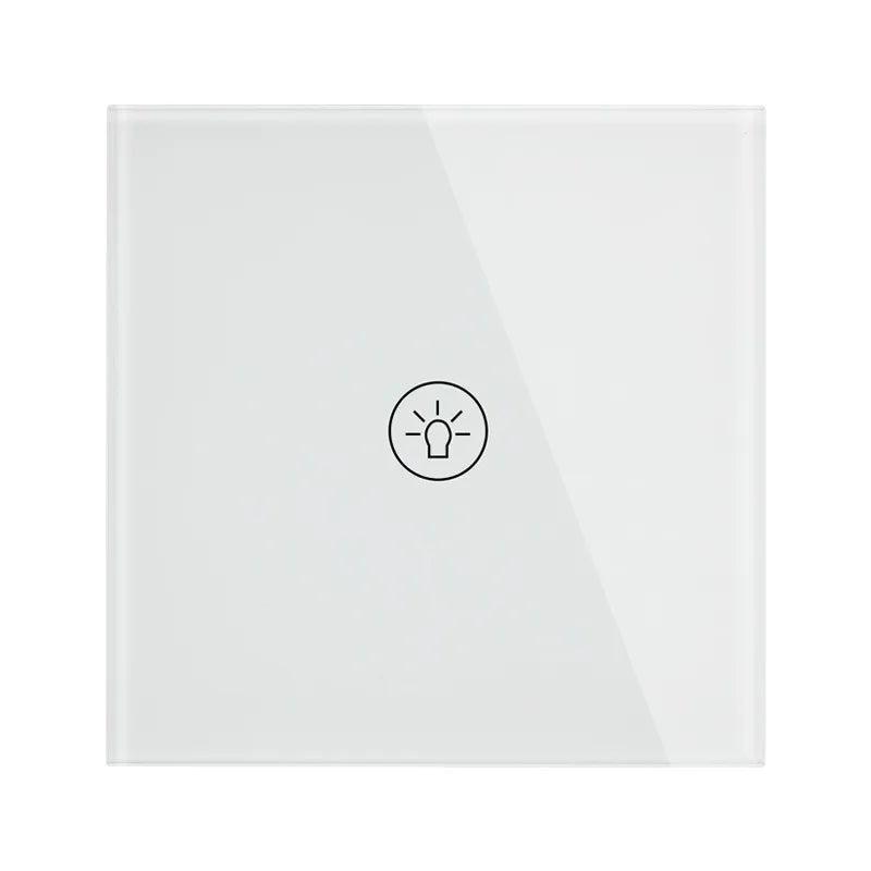 MAKERELE single-gang glass panel touch wall switch in white