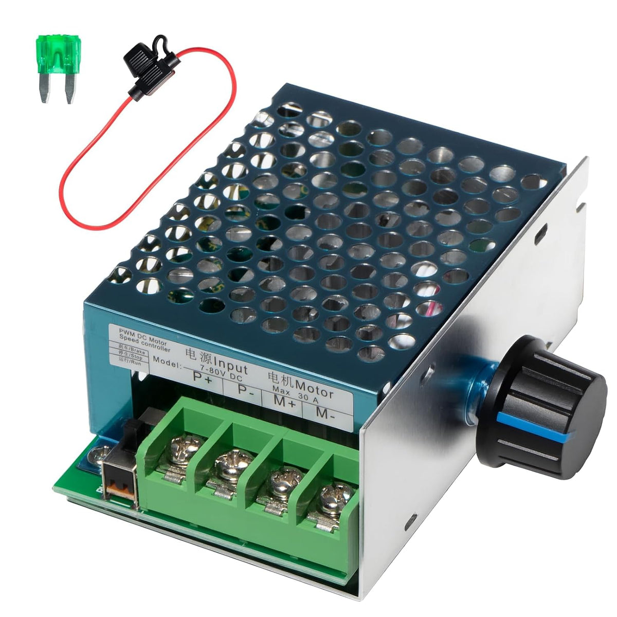 MAKERELE 30A PWM DC motor speed controller, 1-Pack