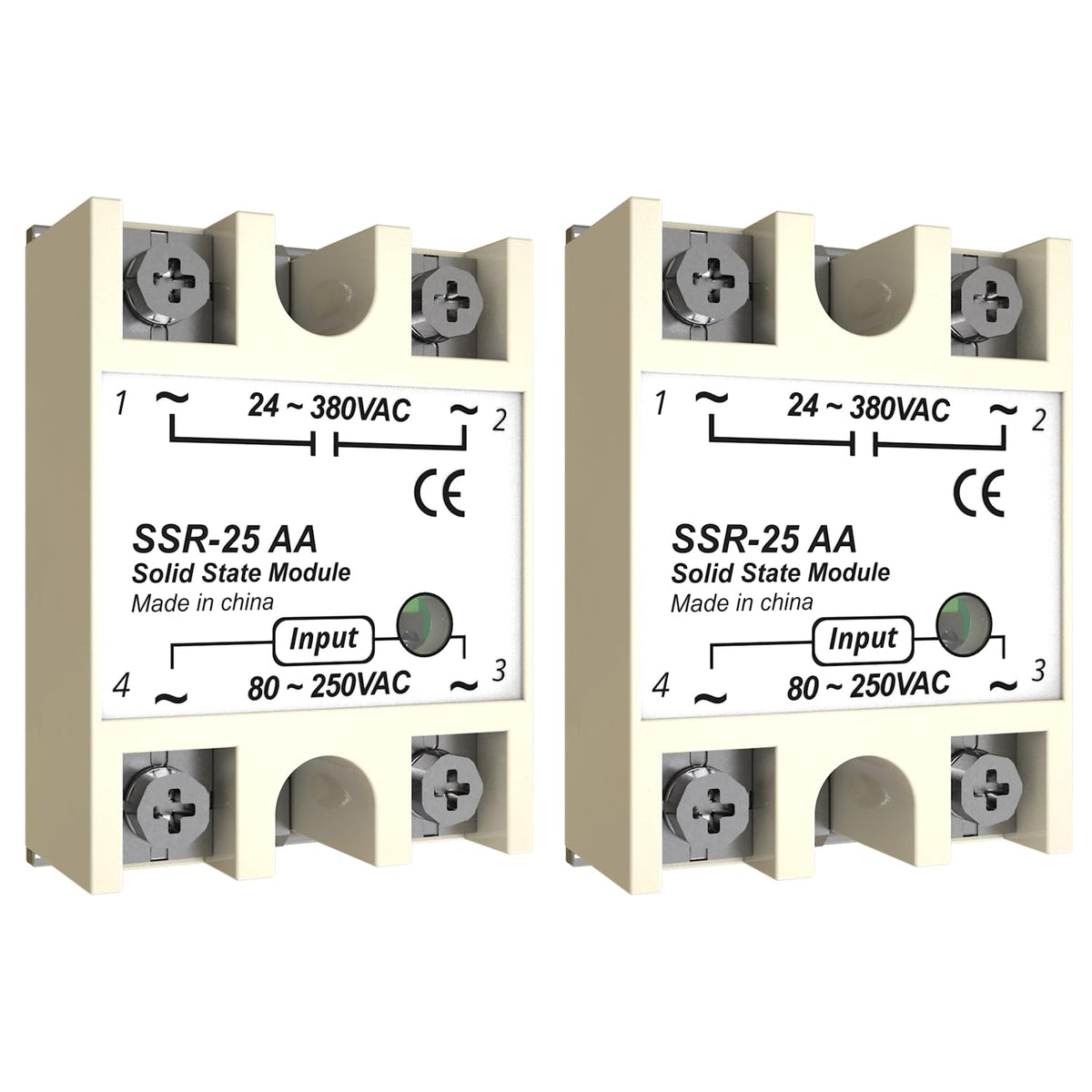 MAKERELE YM series solid state relay module 25A-AA, 2-pack
