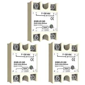 MAKERELE YM series solid state relay module 25A-DD, 3-pack