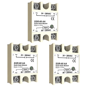 MAKERELE YM series solid state relay module 60A-AA, 3-pack