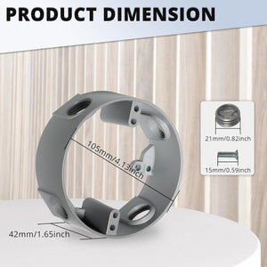 Dimensions of MAKERELE gray round weatherproof extension ring
