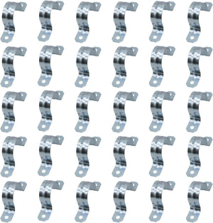 MAKERELE 1-1/2 inch zinc-plated steel two-hole EMT conduit strap, 30-pack