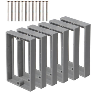MAKERELE 1-gang 1/2 inch grey outlet box extender, 6-pack