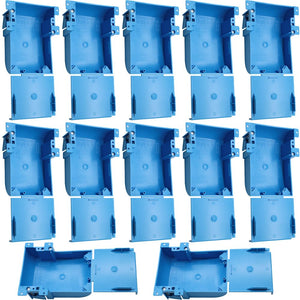 MAKERELE blue 1-gang shallow old work electrical box, 18 cu in, 12-pack
