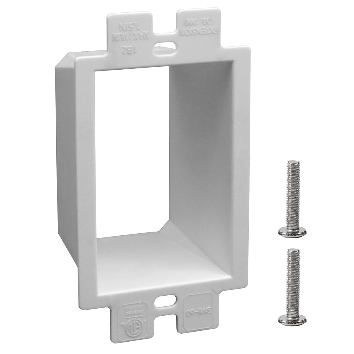 MAKERELE 1-gang white non-metallic electrical box extender