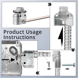How to secure two flexible metal conduits with a 3/8 inch strap-type duplex connector