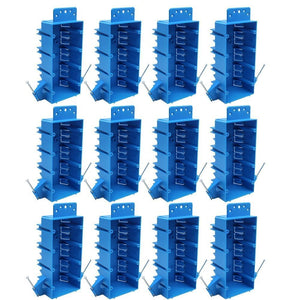 MAKERELE 4-gang 60 cu. in. blue new work electrical box, 12-pack