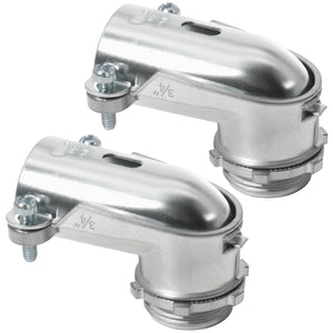 MAKERELE 3/4 in. 90 degree flexible metal conduit squeeze connector, zinc die cast