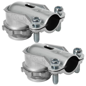 MAKERELE 3/8 in. 90 degree flexible metal conduit squeeze connector, zinc die cast