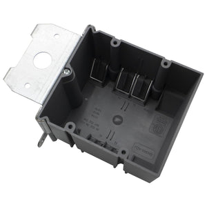 MAKERELE gray adjustable electrical outlet box, 2-Gang, 34 cu. in., 1-Pack