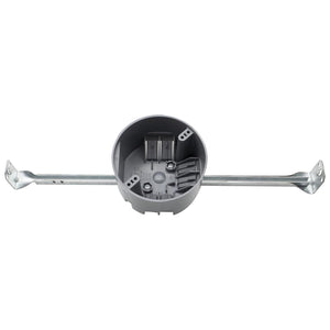 MAKERELE gray adjustable round ceiling electrical outlet box, 20 cu. in., 1-Pack