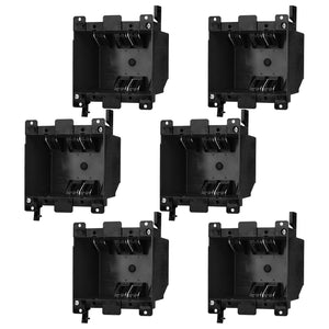 MAKERELE black 2-gang old work electrical box, 25 cu in, 6-pack