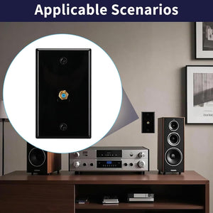 Application examples for black coaxial wall plates