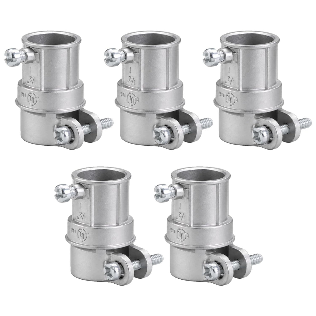 MAKERELE 1/2 in. EMT to flexible metal conduit squeeze coupling, zinc die cast