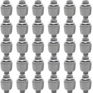 MAKERELE 1/2 inch straight PVC liquid tight conduit connectors, 30 pack