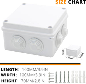 MAKERELE HR-RT 100 x 100 x 70 mm junction box size chart