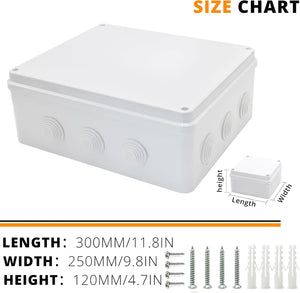 MAKERELE HR-RT 300 x 250 x 120 mm junction box size chart