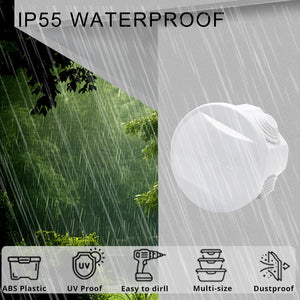 MAKERELE 80 x 50 mm round ABS junction box IP55 use reference