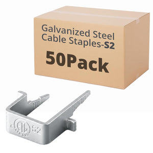 MAKERELE S2 galvanized metal cable staples for 14/2 to 10/3 cable